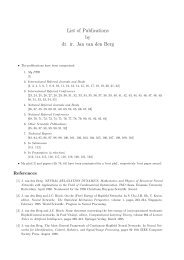 List of Publications by dr. ir. Jan van den Berg - TU Delft