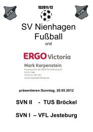 SVN I Samstag, 02.06.2012 18.30 Uhr TUS ... - SV Nienhagen