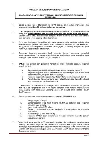 4. Panduan Mengisi Perjanjian KPM - Mara