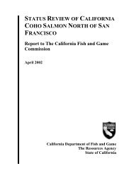 Status Review of California Coho Salmon North of San ... - KrisWeb