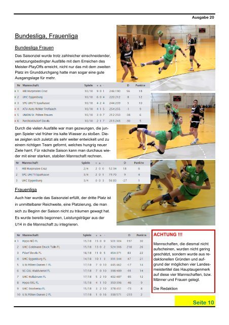 UHE Handball News #20(04/2013) - UHC Eggenburg