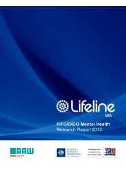 FIFO/DIDO Mental Health Research Report 2013 - Lifeline WA
