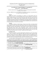 Technical University of Ostrava, Mechanical Series ... - Transactions