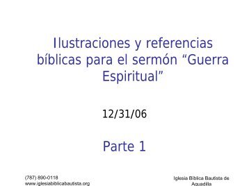 Ilustraciones de sermÃ³n "Guerra Espiritual" - Iglesia Biblica Bautista ...