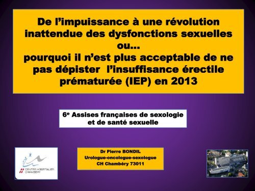 De l'impuissance aux dysfonctions sexuelles masculines, la ... - FF3S