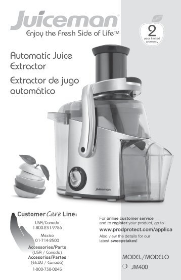 Automatic Juice Extractor Extractor de jugo automÃ¡tico - Meijer