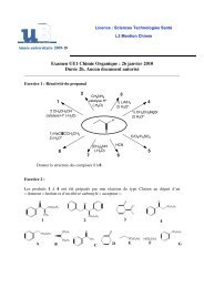 Examen UE1 Chimie Organique : 26 janvier 2010 ... - L3 Chimie Dijon