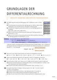 GRUNDLAGEN DER DIFFERENTIALRECHNUNG - LMath