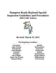 Hampton Roads Regional Special Inspection Guidelines - City of ...