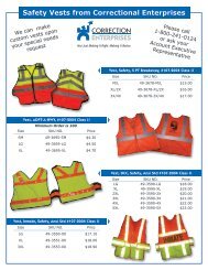 Safety Vests from Correctional Enterprises - Correction Enterprises