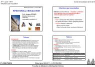 Infections par inoculation - FacultÃ© de mÃ©decine de Montpellier