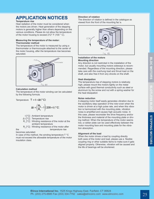 BRUSHLESS MOTORS - Elinco