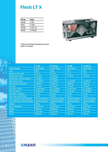 Flexit Air Handling Units - Elektra