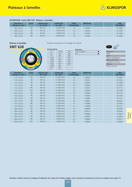 catalogue de KLINGSPOR