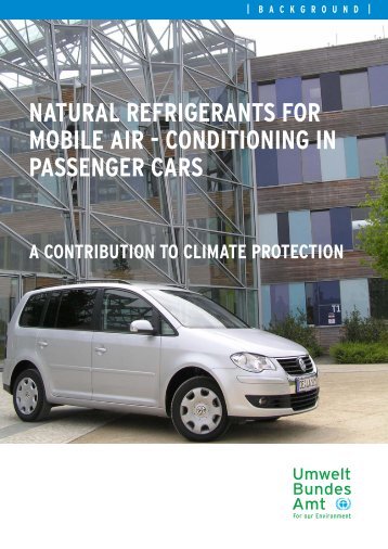 natural refrigerants for mobile air - conditioning in passenger cars