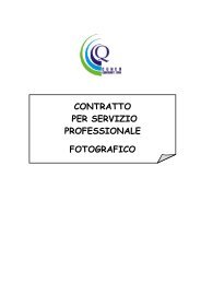 contratto per servizio professionale fotografico - Camera di Commercio