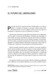 EL FUTURO DEL LIBERALISMO - FAES