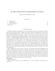 ON THE ASYMPTOTICS OF WHITTAKER FUNCTIONS Contents 1 ...