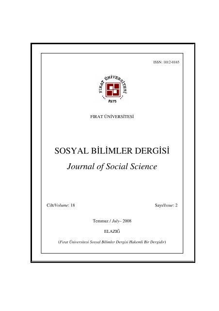 sayÄ±:2 - Portal - FÄ±rat Ãœniversitesi