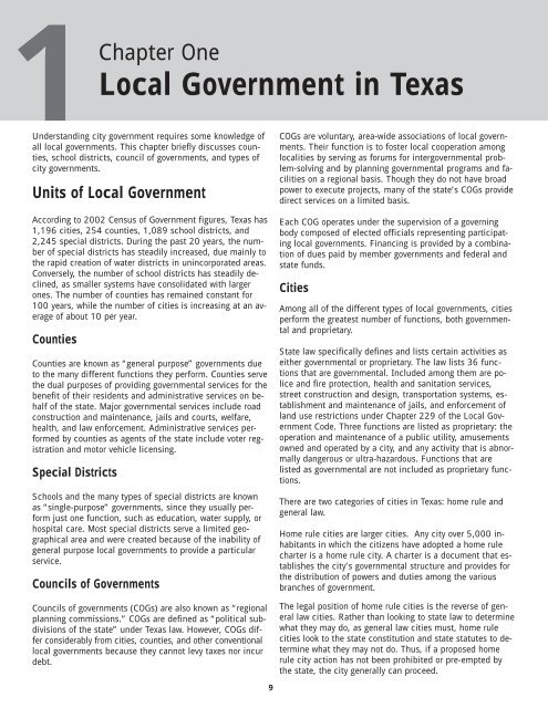 Local Government in Texas - Texas Municipal League