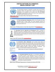 UNITED NATIONS IN CAMBODIA MEDIA CONTACT LIST