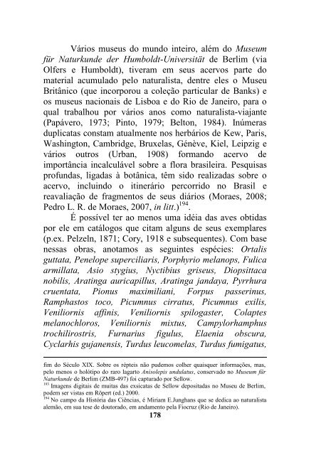 História da ornitologia no Paraná. Período de Natterer, 1