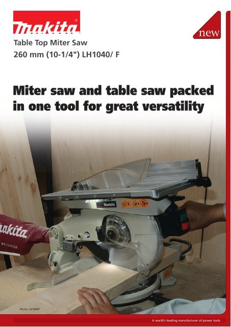 Miter saw and table saw packed in one tool for great ... - Makita