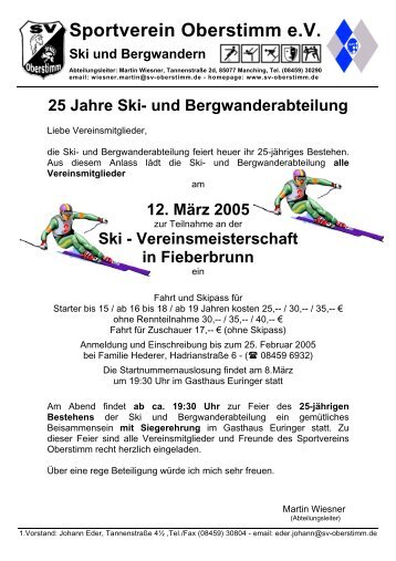 Ski - SV Oberstimm