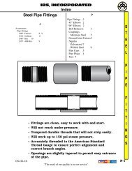 Steel Pipe Fittings - IBS Incorporated