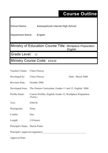 ENG4E - Keewaytinook Internet High School