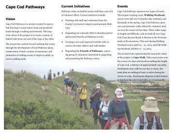 Cape Cod Pathways - Introductory brochure (2013)