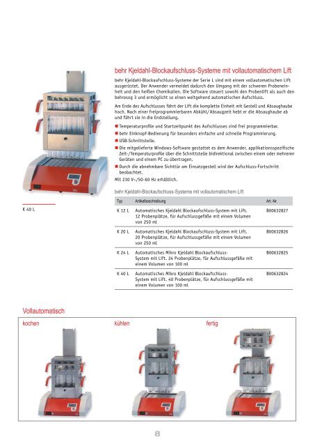 Kjehldahl - behr Labor-Technik GmbH