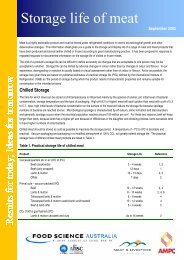 Storage life of meat - Mulwarra Exports