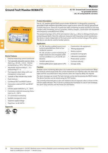 Ground Fault Monitor RCMA470