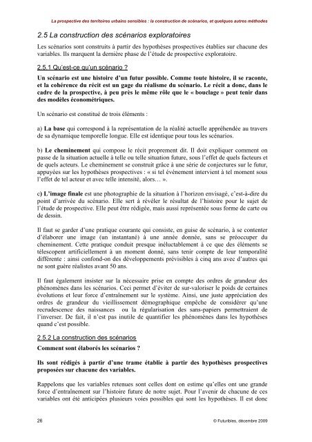 la prospective des territoires urbains sensibles : la construction de ...