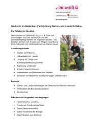 Werker/in im Gartenbau, Fachrichtung Garten- und Landschaftsbau