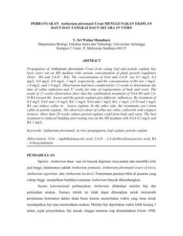 ARTIKEL ANTHURIUM_Jurnal MIPA.pdf - s2 biologi - Unair