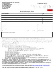 Plumbing inspection fee submittal form - Minnesota Department of ...