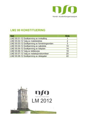 Konstitueringssaker - Norsk studentorganisasjon