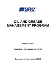 Oil and Grease Manual - Gainesville Regional Utilities