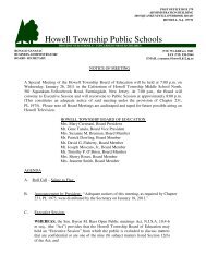 AGENDA 01-26-11.pdf - Howell Township Public Schools