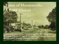 History of the Town of Huntersville