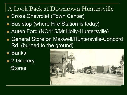 History of the Town of Huntersville