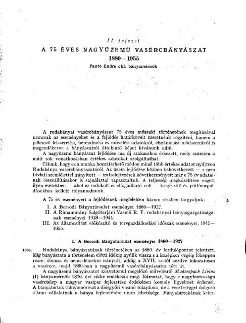 RudabÃ¡nya Ã©rcbÃ¡nyÃ¡szata. 1957 - OrszÃ¡gos SzÃ©chÃ©nyi KÃ¶nyvtÃ¡r