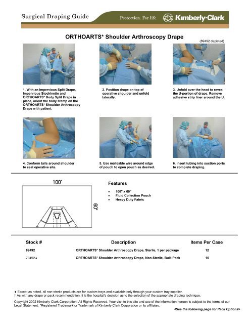 Orthoarts Shoulder Arthroscopy Drape Surgical Draping Guide