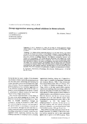 Group aggression among school children in three ... - ResearchGate