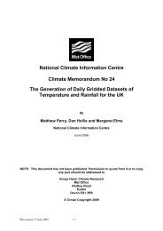 National Climate Information Centre Climate ... - Met Office