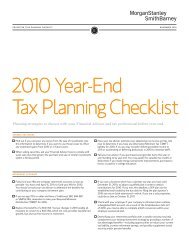 Tax Planning Checklist - Morgan Stanley