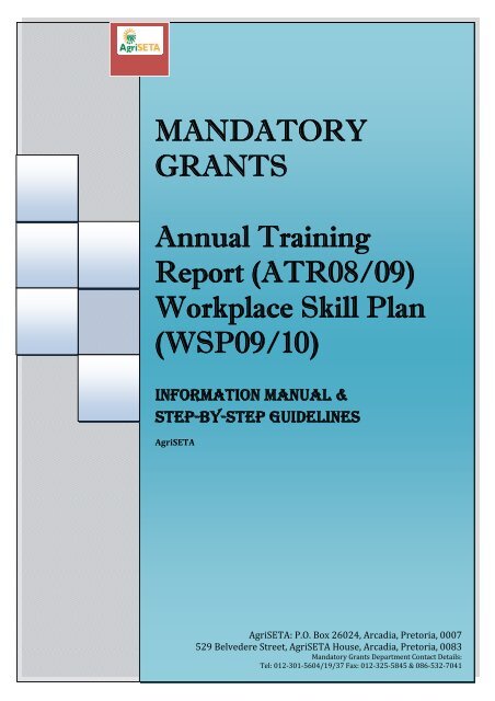 MANDATORY GRANT APPLICATION: Annual Training ... - AgriSETA