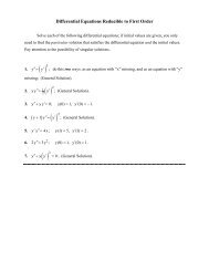 Differential Equations Reducible to First Order: Exercises with Answers